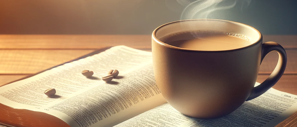 Bible and coffee